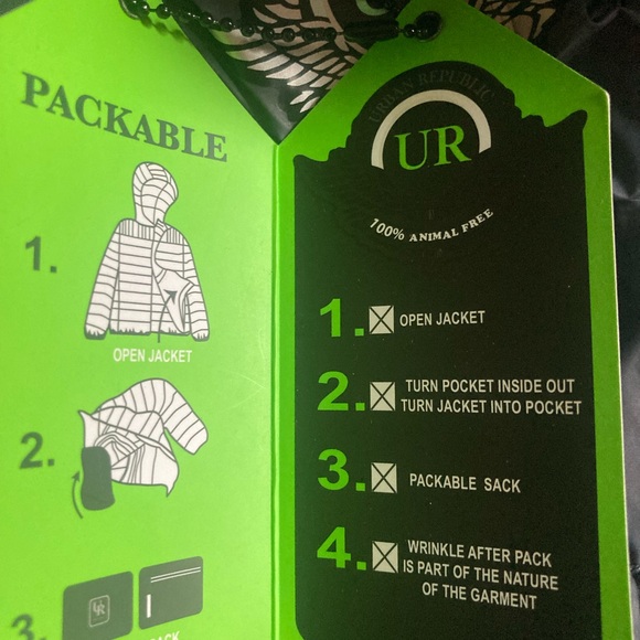 Urban Republic nylon, Packable Puffer Jacket, Size 5/6 Red NWT WARM. - Picture 6 of 10